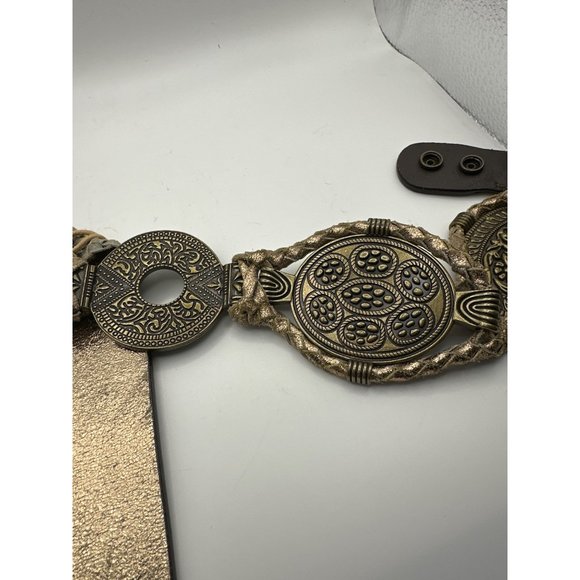 Chico’s brown metallic 38” snap close belt - Picture 5 of 5